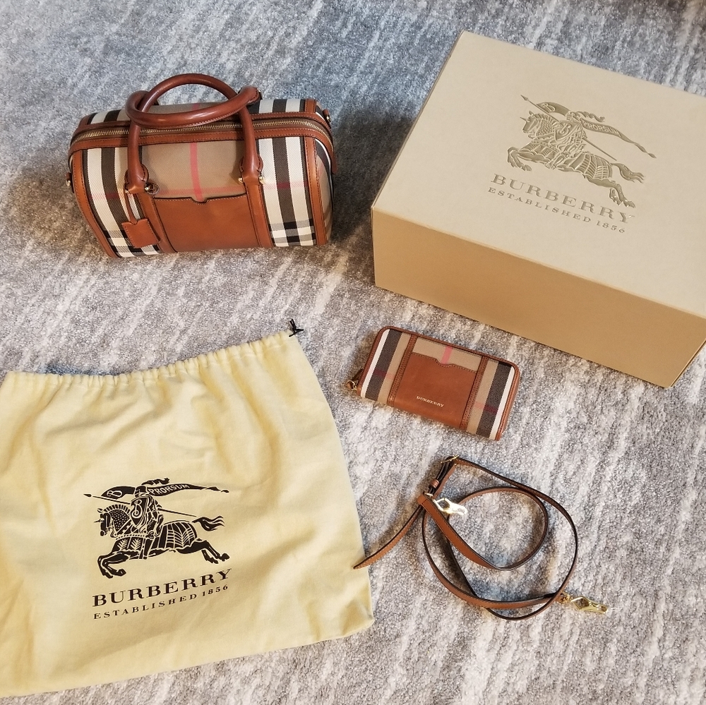 Burberry Alchester Bowling Bag with wallet